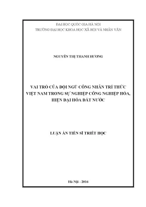 Vai trò của công nhân trí thức Việt Nam trong công 