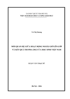 Mối Quan Hệ Giữa Hoạt Động Ngoài Giờ Lên Lớp và Kết Quả