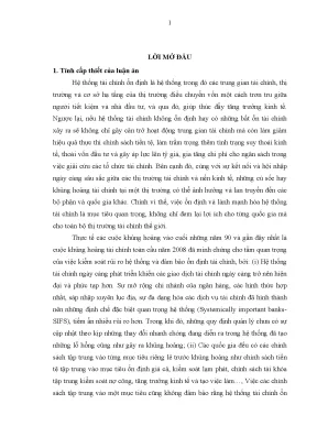 Chỉ số ổn định hệ thống tài chính Việt Nam