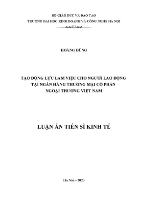 Tạo động lực làm việc cho nhân viên ngân hàng thương mại