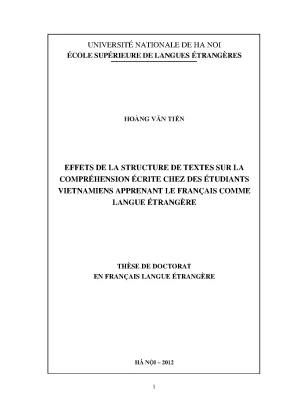 Ảnh hưởng của cấu trúc văn bản đến khả năng đọc hiểu 