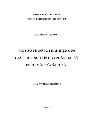 Phương pháp hiệu quả giải phương trình vi phân đại số