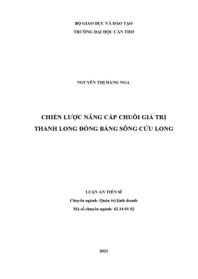 Chiến lược nâng cấp chuỗi giá trị thanh long tại Đồng