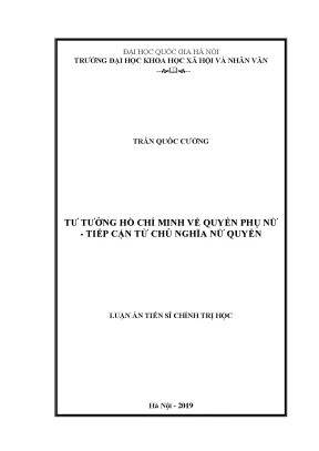 Tư tưởng Hồ Chí Minh về quyền phụ nữ trong bối cảnh chủ 