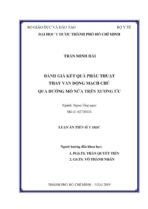 Đánh giá kết quả phẫu thuật thay van động mạch chủ qua 