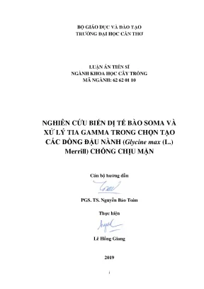 Nghiên cứu biến dị tế bào soma và xử lý tia gamma trong 