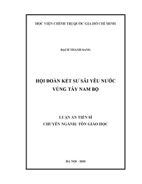 Nghiên cứu về hội đoàn kết sư sãi yêu nước tại Tây Nam Bộ