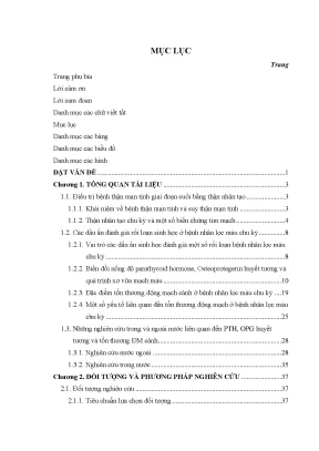 Nghiên cứu nồng độ osteoprotegerin và parathyroid 