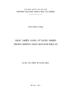 Nghiên cứu toán tử ngẫu nhiên trong không gian Banach khả ly