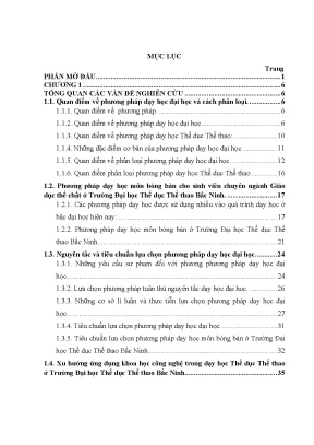 Phương pháp dạy bóng bàn cho sinh viên giáo dục thể chất