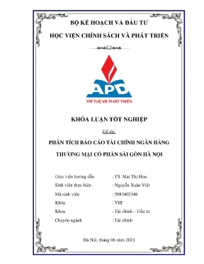 Phân Tích Báo Cáo Tài Chính Ngân Hàng Thương Mại Cổ Phần 