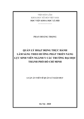 Nâng cao năng lực sinh viên y khoa qua quản lý thực hành 