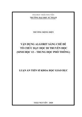 Vận Dụng Thuật Toán Sáng Chế Trong Dạy Học Di Truyền Học 