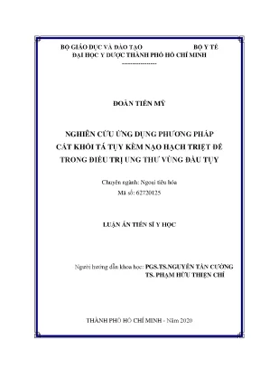 Nghiên cứu ứng dụng phương pháp cắt khối tá tụy và nạo 