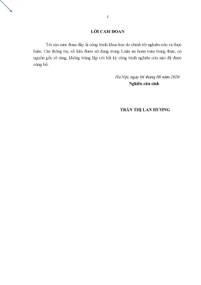 Luận Án Tiến Sĩ Về Tổ Chức Kiểm Toán Nội Bộ Trong Các 