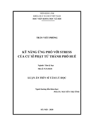 Kỹ Năng Ứng Phó Với Stress Của Cư Sĩ Phật Tử Tại Huế
