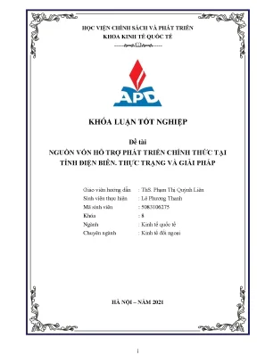 Giải pháp nâng cao hiệu quả nguồn vốn ODA tại Điện Biên