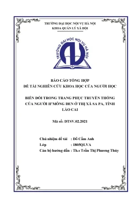 Biến Đổi Trang Phục Truyền Thống Của Người H'Mông Đen 