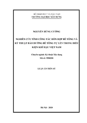 Nghiên cứu công tác hỗn hợp bê tông và bảo dưỡng bê tông 