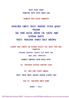 Tác động đô thị hóa đến sử dụng đất tại Đà Nẵng