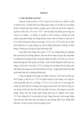 Đổi mới công tác tuyên truyền của Đảng trong bối cảnh 