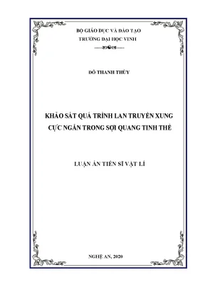 Nghiên cứu lan truyền xung cực ngắn trong sợi quang tinh thể