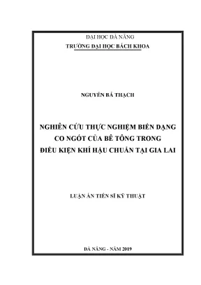 Nghiên cứu biến dạng co ngót của bê tông trong khí hậu 