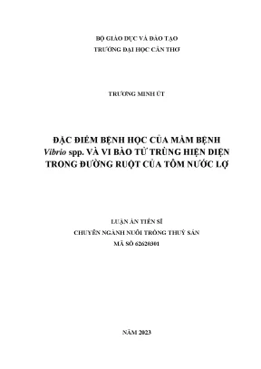 Nghiên cứu bệnh học của Vibrio spp và vi bào tử trùng 