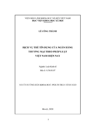 Nghiên cứu dịch vụ thẻ tín dụng ngân hàng thương mại