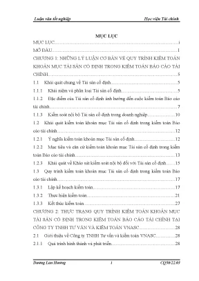 Quy trình kiểm toán tài sản cố định trong báo cáo tài