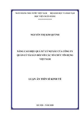 Nâng cao hiệu quả xử lý nợ xấu tại các tổ chức tín dụng 
