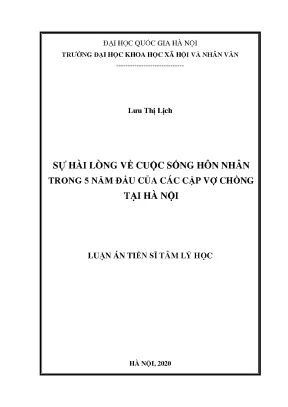 Sự Hài Lòng Trong Cuộc Sống Hôn Nhân 5 Năm Đầu Tại Hà Nội