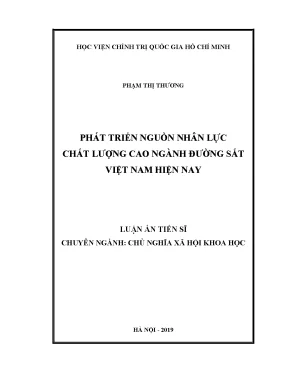 Phát Triển Nguồn Nhân Lực Chất Lượng Cao Ngành Đường Sắt 