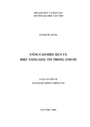 Nâng cao hiệu quả giấu tin trong ảnh số