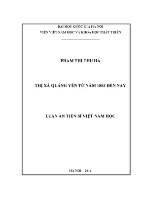 Lịch sử thị xã Quảng Yên từ 1883 đến nay