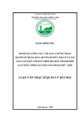 Đánh giá công tác cấp giấy chứng nhận quyền sử dụng đất