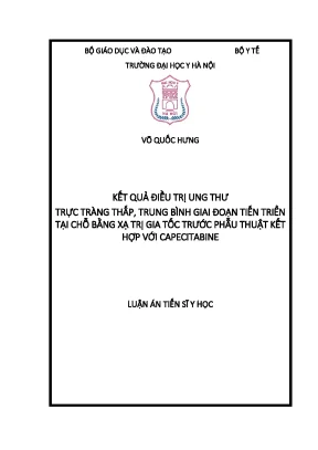 Điều trị ung thư trực tràng giai đoạn tiến triển bằng xạ 