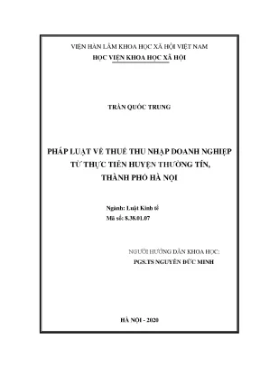 Nghiên cứu thuế thu nhập doanh nghiệp tại huyện Thường 