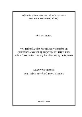 Vai trò của tòa án trong bảo vệ quyền lợi người bị buộc