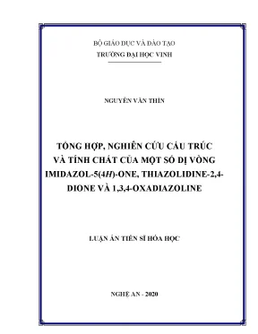 Nghiên cứu cấu trúc và tính chất của dị vòng imidazol và 