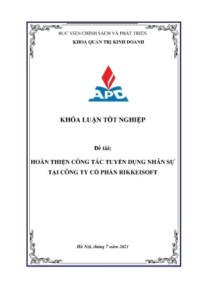 Cải thiện quy trình tuyển dụng nhân sự tại Rikkeisoft