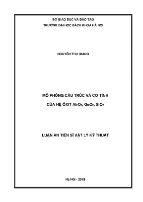 Mô phỏng cấu trúc và cơ tính của hệ ôxit Al2O3, GeO2, 