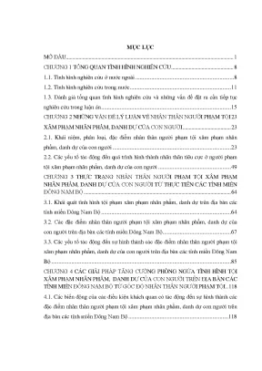 Nghiên cứu về nhân thân người phạm tội xâm phạm nhân 