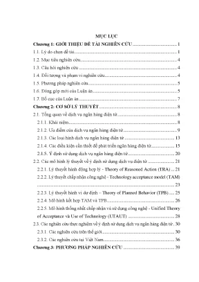 Nhân tố ảnh hưởng đến ý định sử dụng dịch vụ ngân hàng