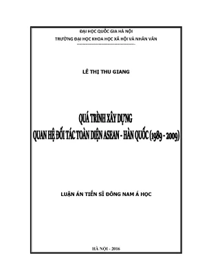 Xây Dựng Quan Hệ Đối Tác ASEAN - Hàn Quốc (1989-2009): 