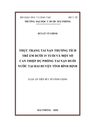 Thực trạng tai nạn thương tích và can thiệp dự phòng 