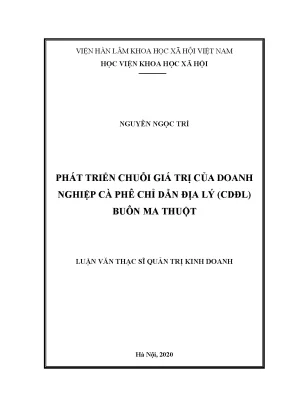 Phát Triển Chuỗi Giá Trị Doanh Nghiệp Cà Phê Buôn Ma Thuột
