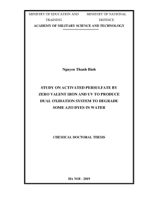 Nghiên cứu hoạt hóa persulfate bằng sắt và UV để phân 