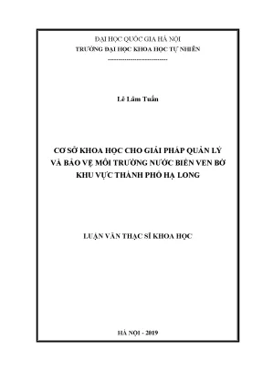 Giải pháp quản lý và bảo vệ môi trường nước biển ven bờ