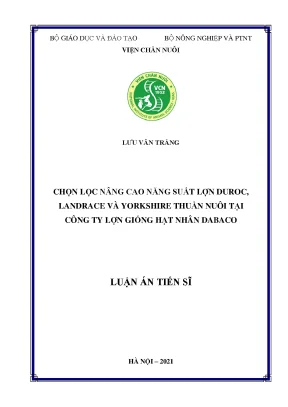 Nâng cao năng suất lợn Duroc, Landrace và Yorkshire tại 